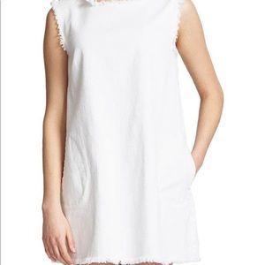 RD Style Sleeveless Frayed Mini Denim Dress